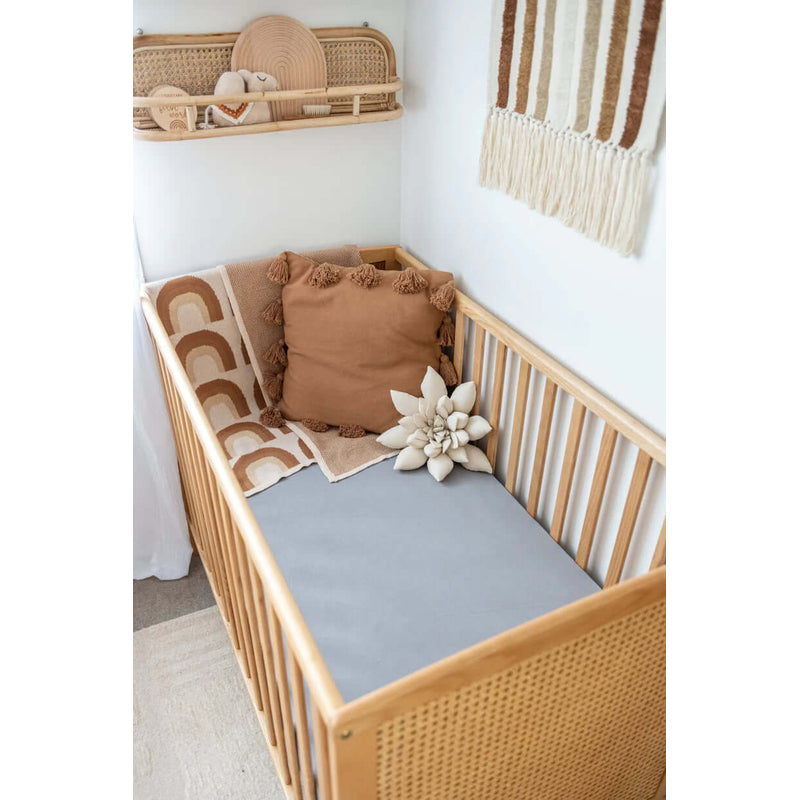 KIIN BABY Organic Fitted Sheets - Cot - Cloud