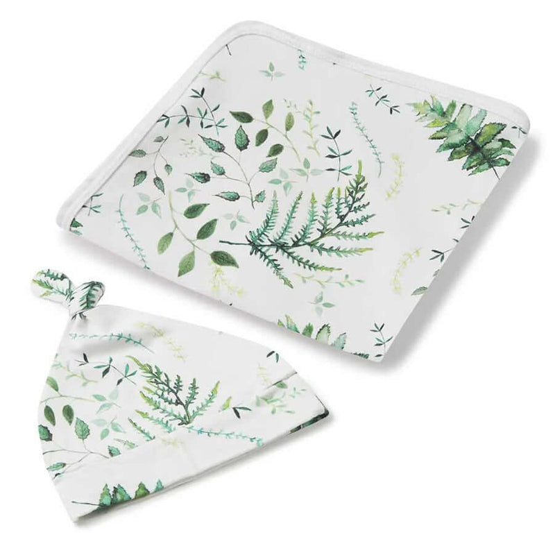 Snuggle Hunny Organic Jersey Wrap & Beanie Set - Enchanted