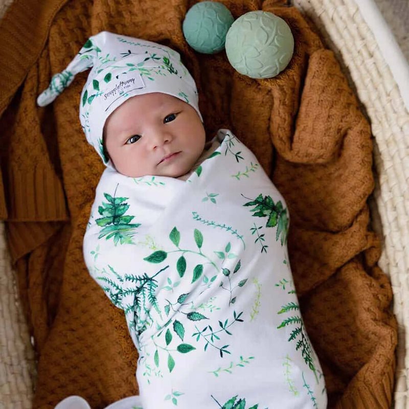 Snuggle Hunny Organic Jersey Wrap & Beanie Set - Enchanted