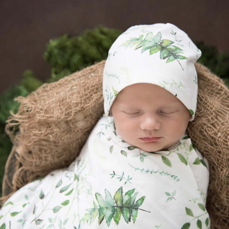 Snuggle Hunny Organic Jersey Wrap & Beanie Set - Enchanted