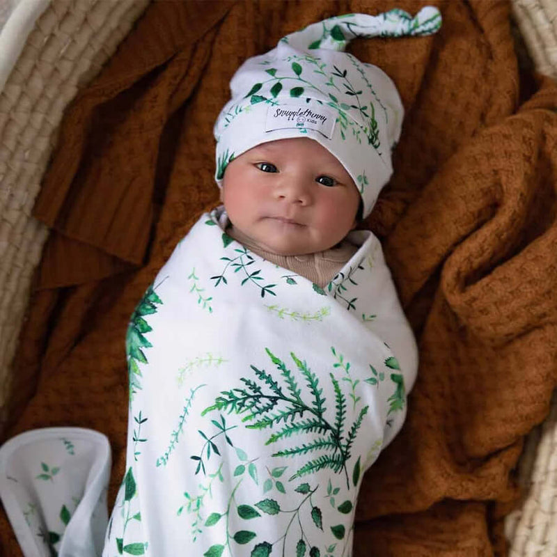 Snuggle Hunny Organic Jersey Wrap & Beanie Set - Enchanted
