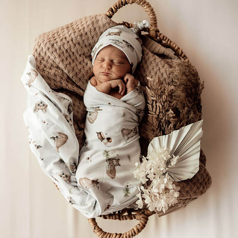 Snuggle Hunny Organic Jersey Wrap & Beanie Set - Fox