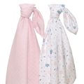 Organic Muslin Swaddle Wraps 2 Pack - Botanical/Blush