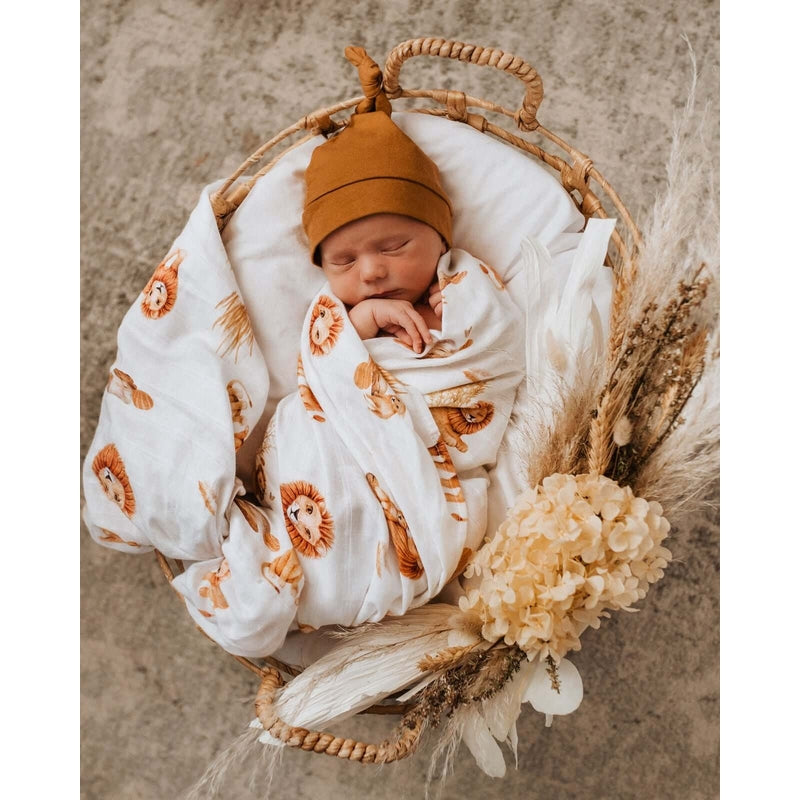 Organic Muslin Wrap - Lion