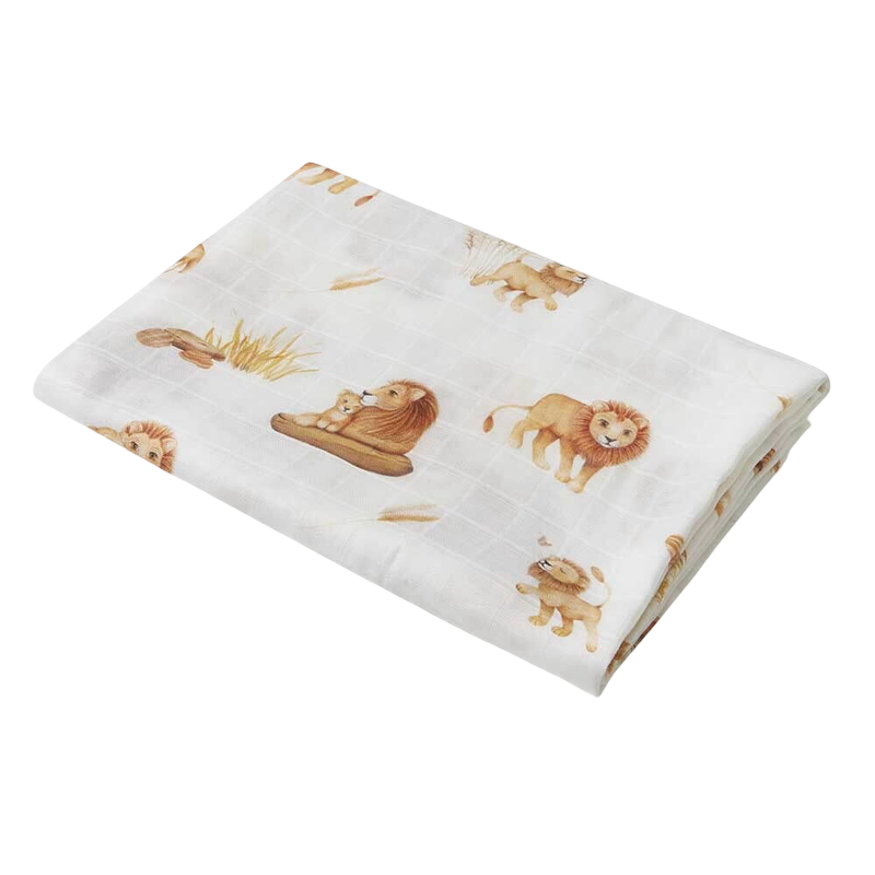 Organic Muslin Wrap - Lion