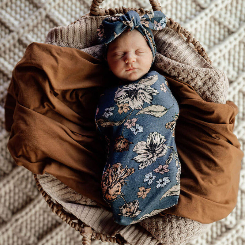 Snuggle Hunny Organic Snuggle Swaddle & Topknot Set - Belle