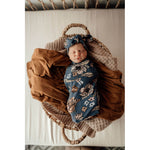 Organic Snuggle Swaddle & Topknot Set - Belle