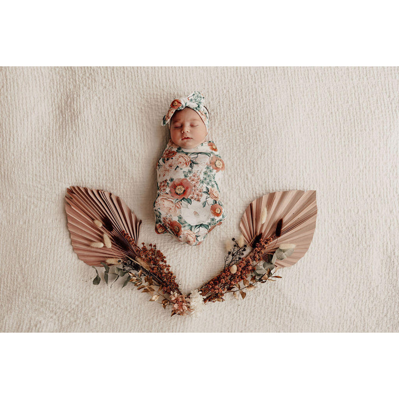 Snuggle Hunny Organic Snuggle Swaddle & Topknot Set - Florence
