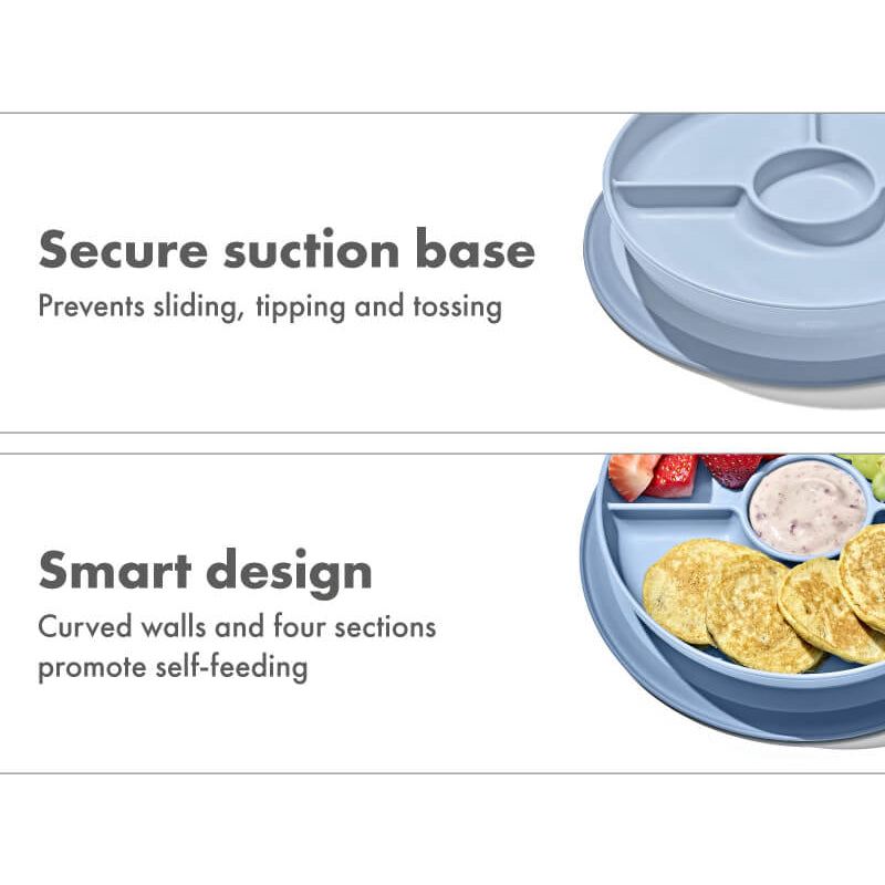 OXO Tot Stick & Stay Suction Divided Plate