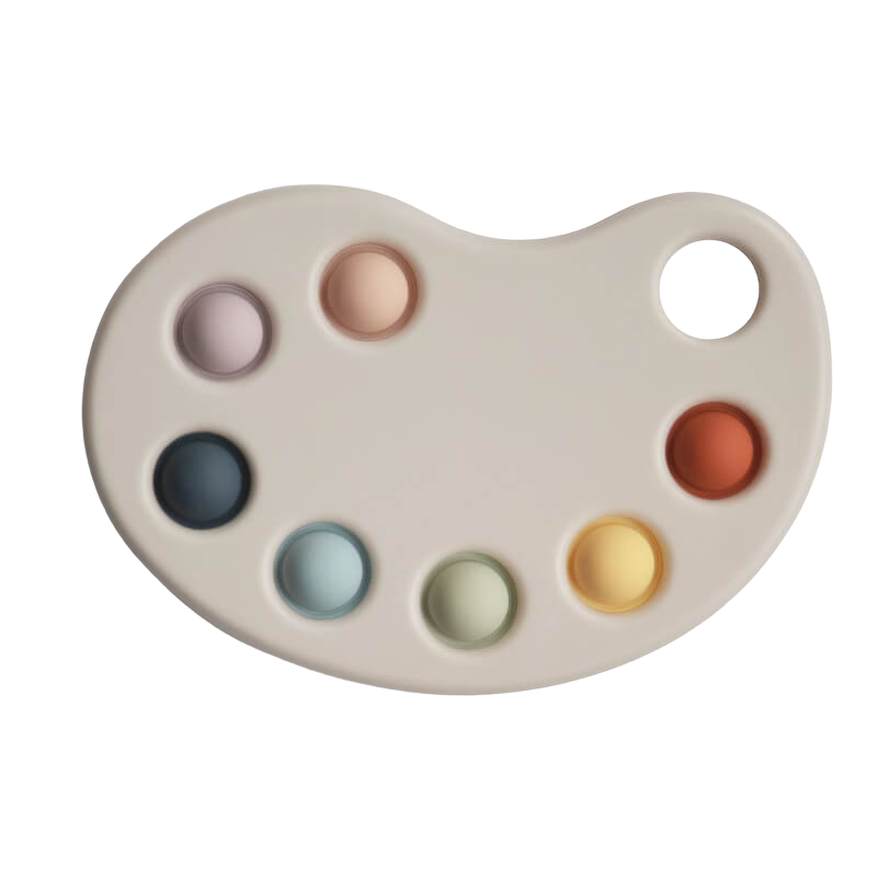 Mushie Paint Palette Press Toy
