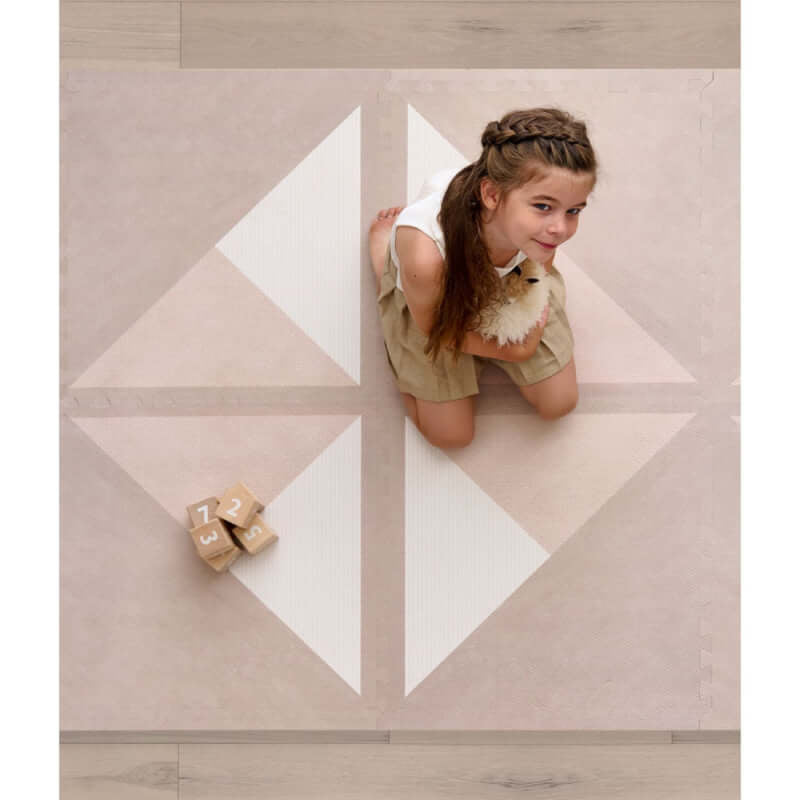 Toddlekind Premium Foam Play Mats 120x180cm - Kyte Collection - Mocha