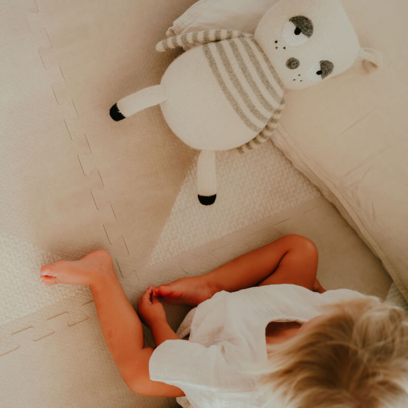 Toddlekind Premium Foam Play Mats 120x180cm - Kyte Collection - Mocha