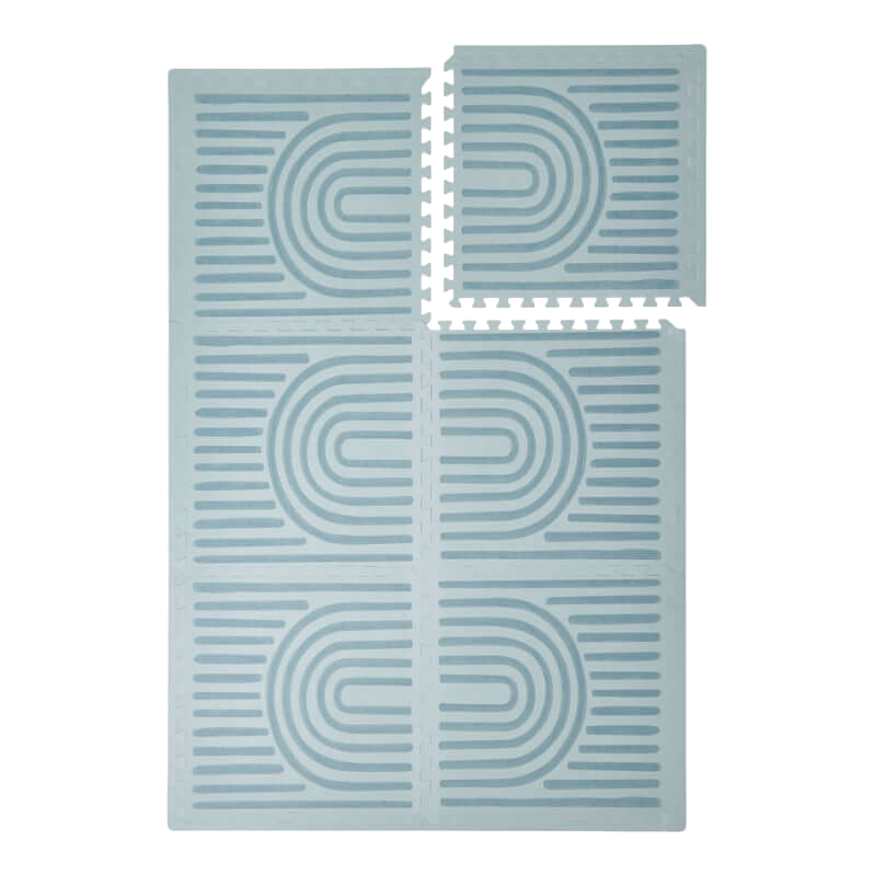 Toddlekind Premium Foam Play Mats 120x180cm - Linear Collection - Mineral