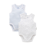 2 Pack Singlet Bodysuit - Pale Blue Pack (0000)