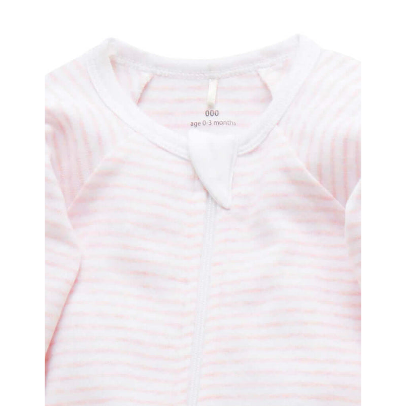Purebaby 2 Pack Zip Growsuit - Pale Pink Pack (0000)
