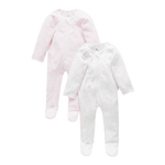 2 Pack Zip Growsuit - Pale Pink Pack (0000)