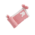 Border Pom Pom Blanket - Crabapple Melange Bunny