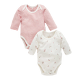 Easy Neck L/S Bodysuit 2 Pack - Vanilla Blossom Pack (0000)