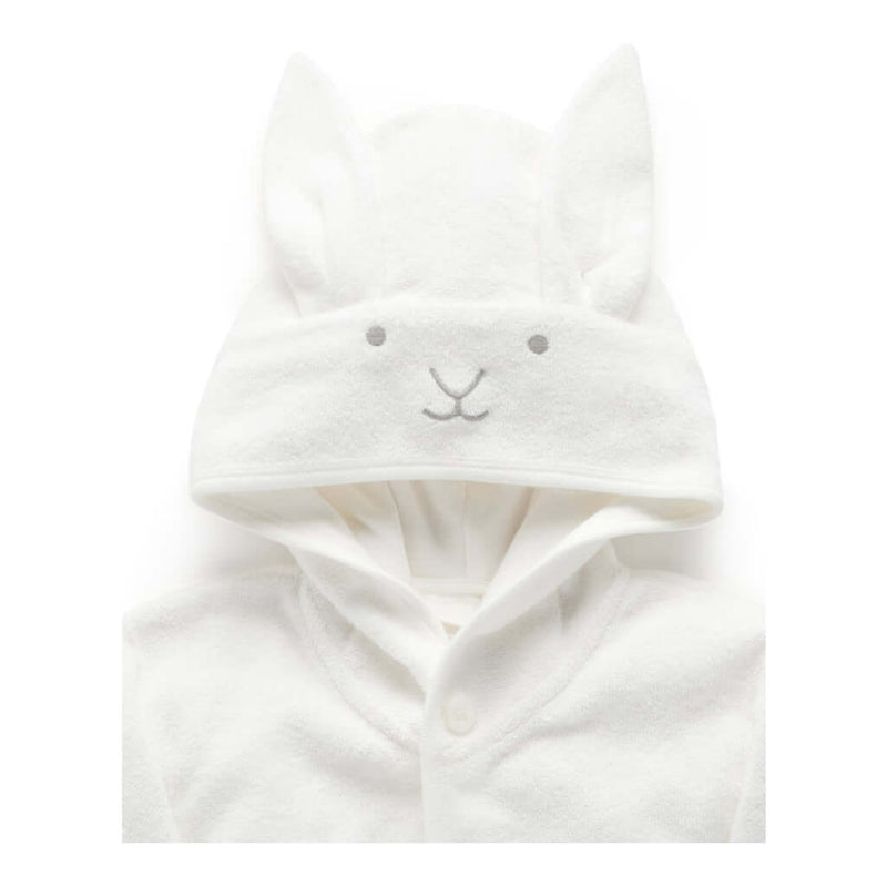 Purebaby Hooded Bathrobe - Vanilla Bunny (12m-24m)