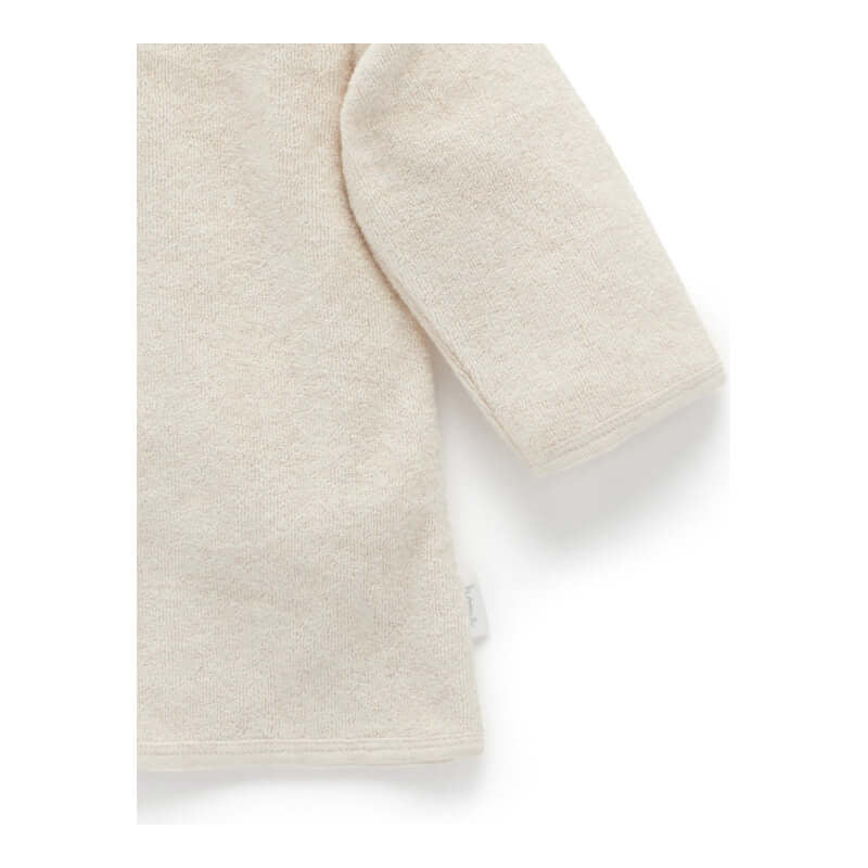 Purebaby Hooded Bathrobe - Wheat Melange Bear