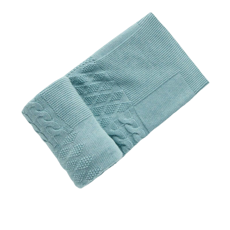 Purebaby Textured Patchwork Blanket - Sage