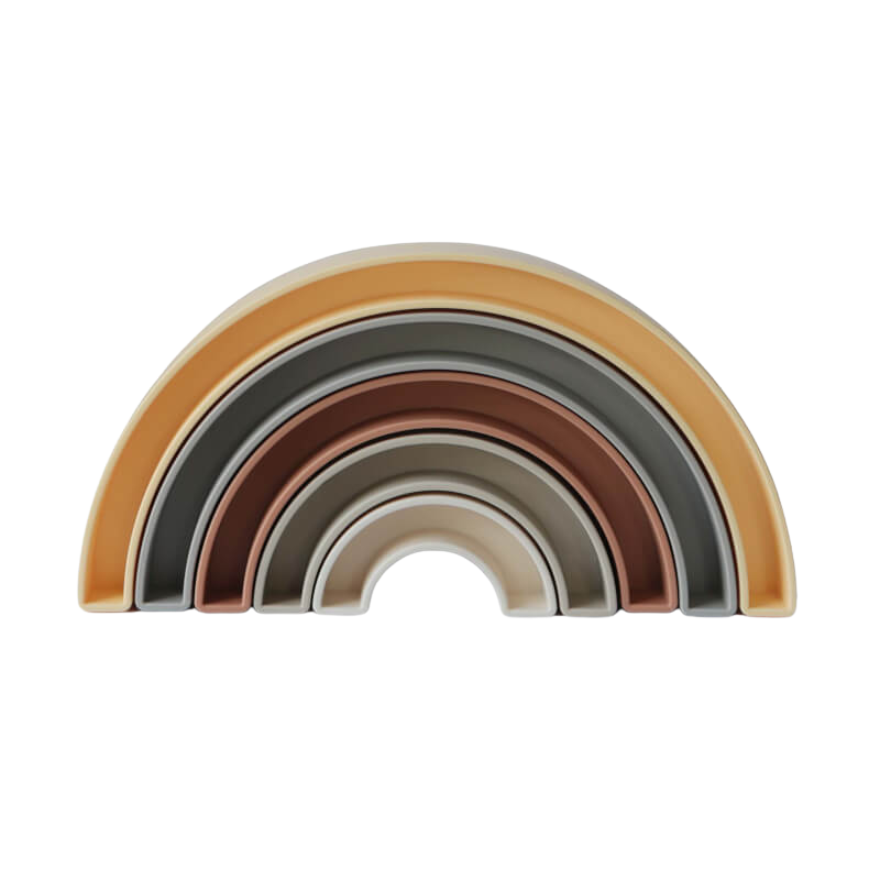 Mushie Rainbow Stacker Toy