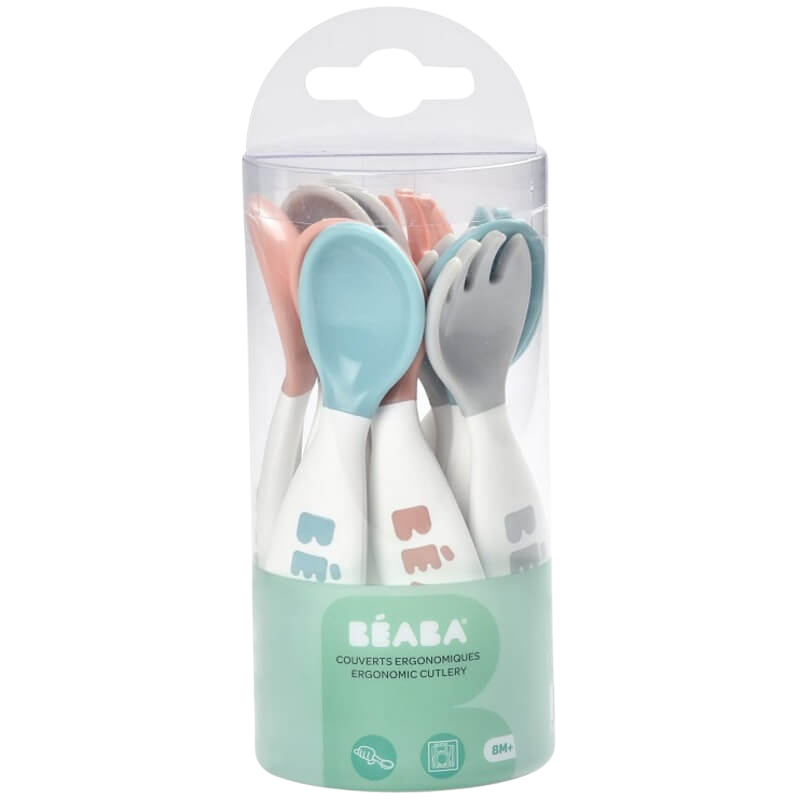 Beaba 2nd Stage Ergonomic Cutlery Spoon and Fork Set