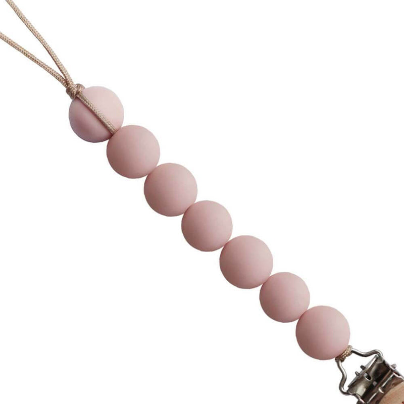 Mushie Silicone Pacifier Clip - Halo - Blush