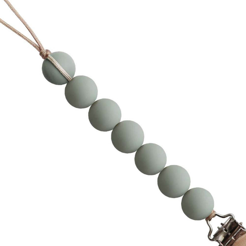 Mushie Silicone Pacifier Clip - Halo - Sage