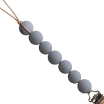 Mushie Silicone Pacifier Clip Halo - Stone