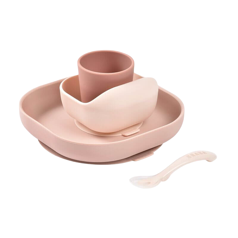 Beaba Curved Silicone Suction Meal Set