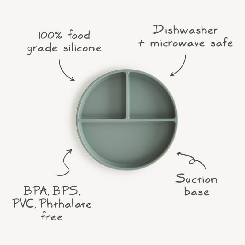 Mushie Divided Silicone Suction Plate