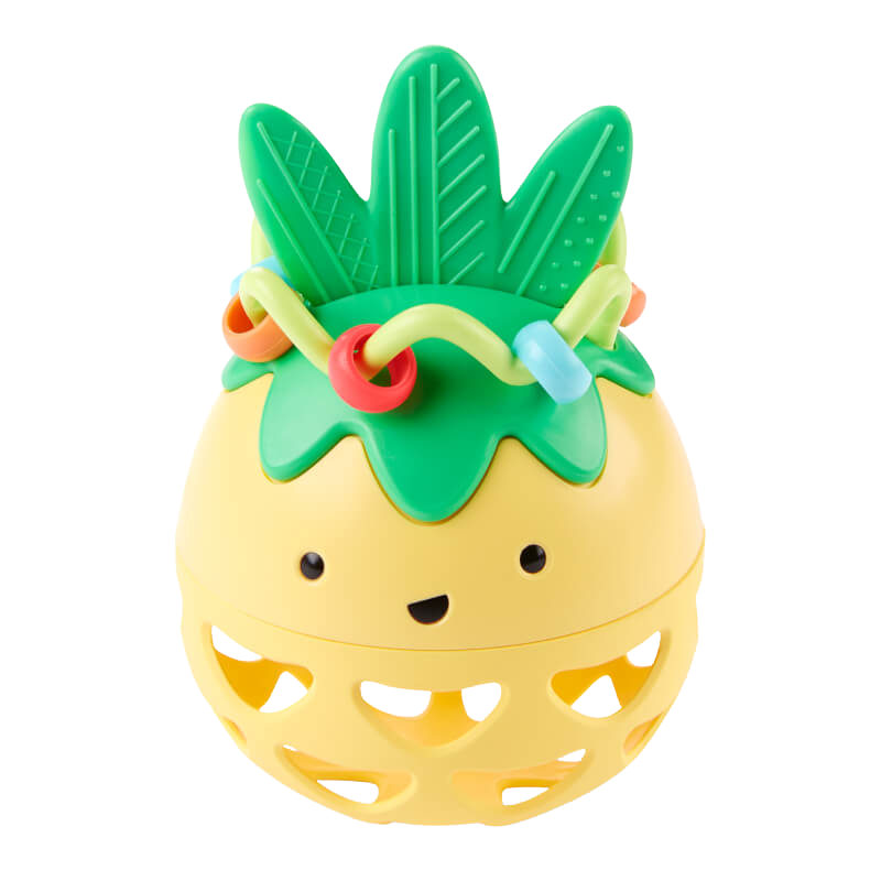 Skip Hop Farmstand Roll-Around Pineapple Rattle Baby Toy