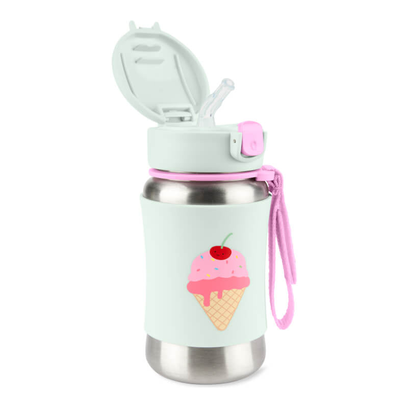 Skip Hop Spark Style Stainless Steel Straw Bottle 350ml
