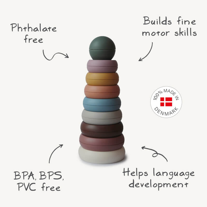 Mushie Stacking Rings Toy