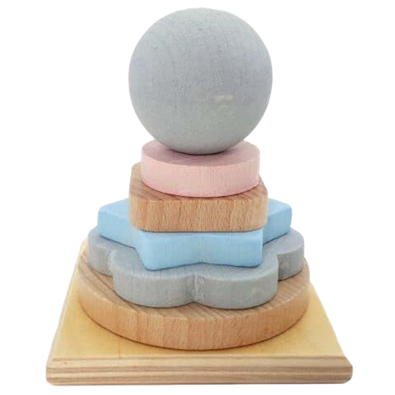 Hess-Spielzeug Stacking Tower - Natural