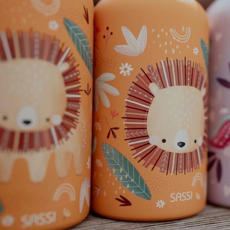 Sassi Stainless Steel Drink Bottle 500ml - Chompy The Lion
