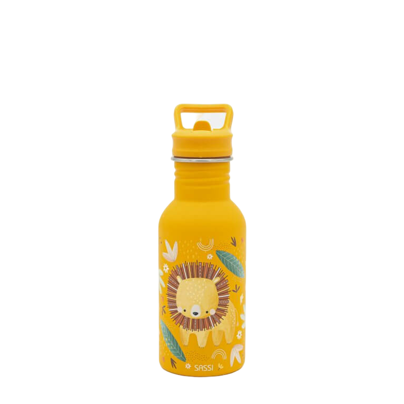 Sassi Stainless Steel Drink Bottle 500ml - Chompy The Lion