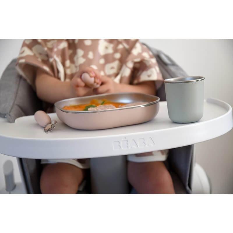 Stainless Steel Baby Feeding Set - Clay