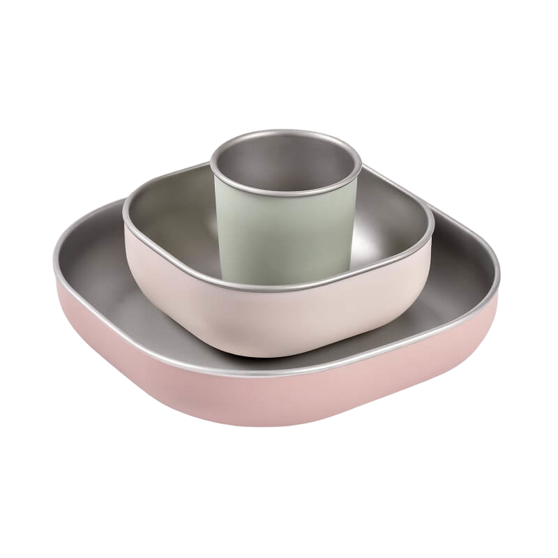 Beaba Stainless Steel Meal Set - Clay