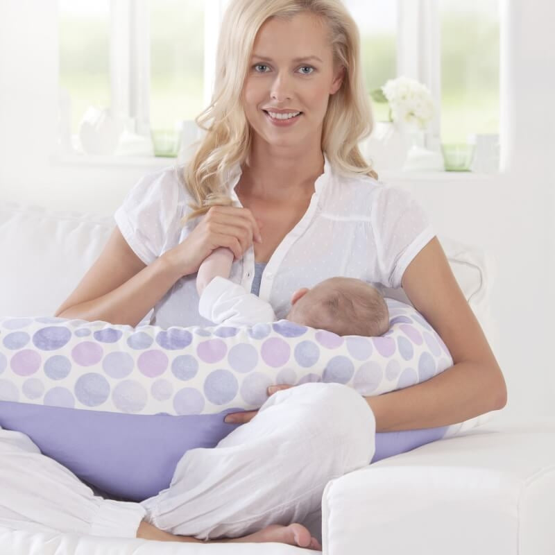 Theraline The Original Maternity and Nursing Pillow - Dancing Leaves Taupe