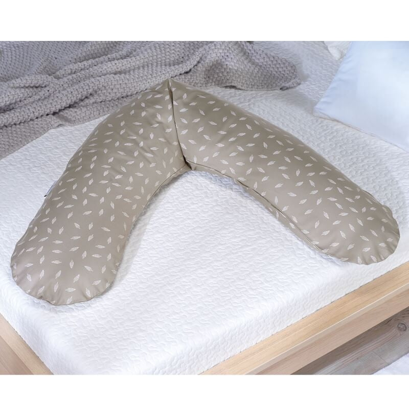 Theraline The Original Maternity and Nursing Pillow - Dancing Leaves Taupe