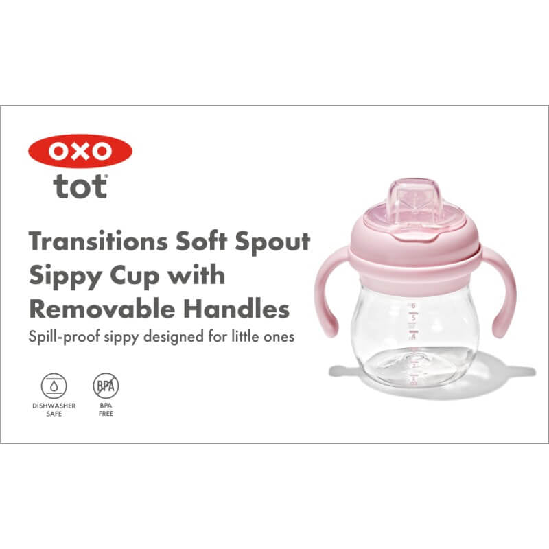 OXO Tot Transitions Soft Spout Sippy Cup With Removable Handles