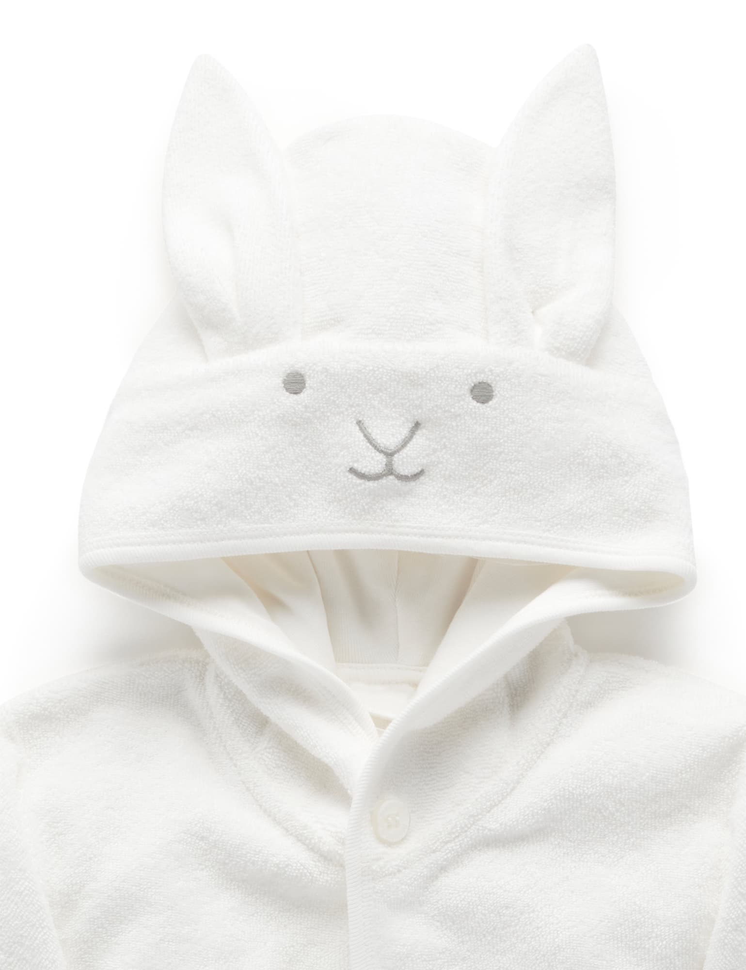 Purebaby Hooded Bathrobe - Vanilla Bunny