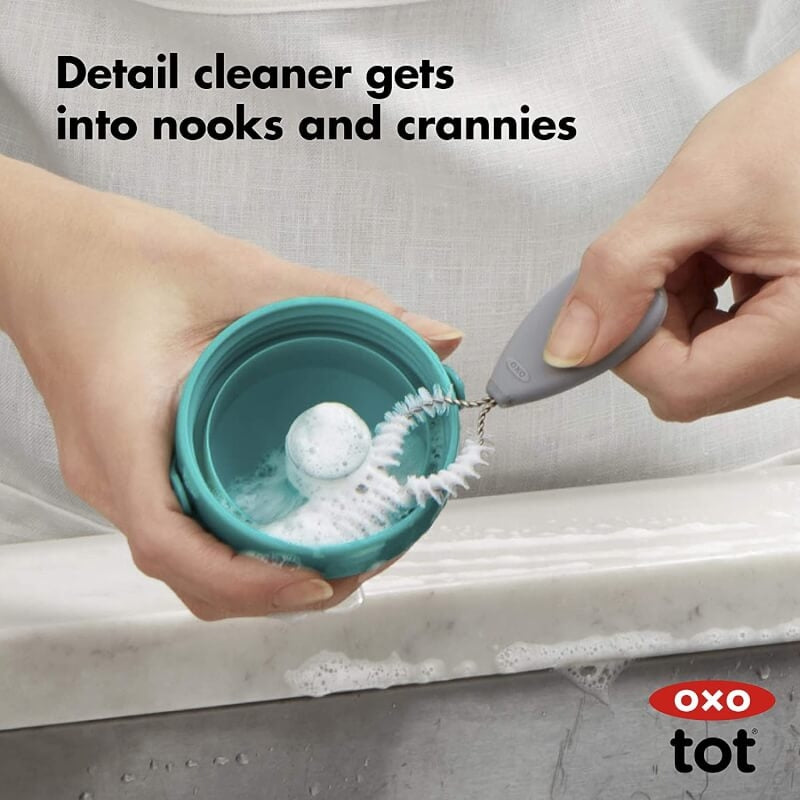 OXO Tot Water Bottle & Straw Cup Cleaning Set - Grey