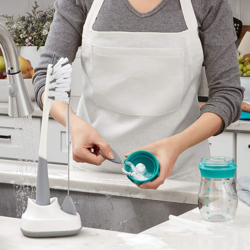 OXO Tot Water Bottle & Straw Cup Cleaning Set - Grey