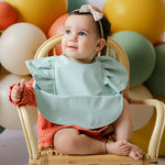 Waterproof Snuggle Bib - Sage Frill