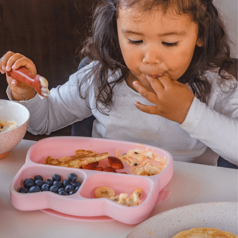 We Might Be Tiny Cat Stickie Plate - Powder Pink