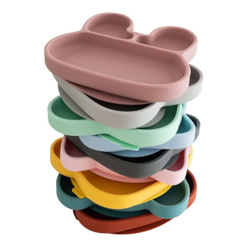 Cat Stickie Plate - Powder Pink