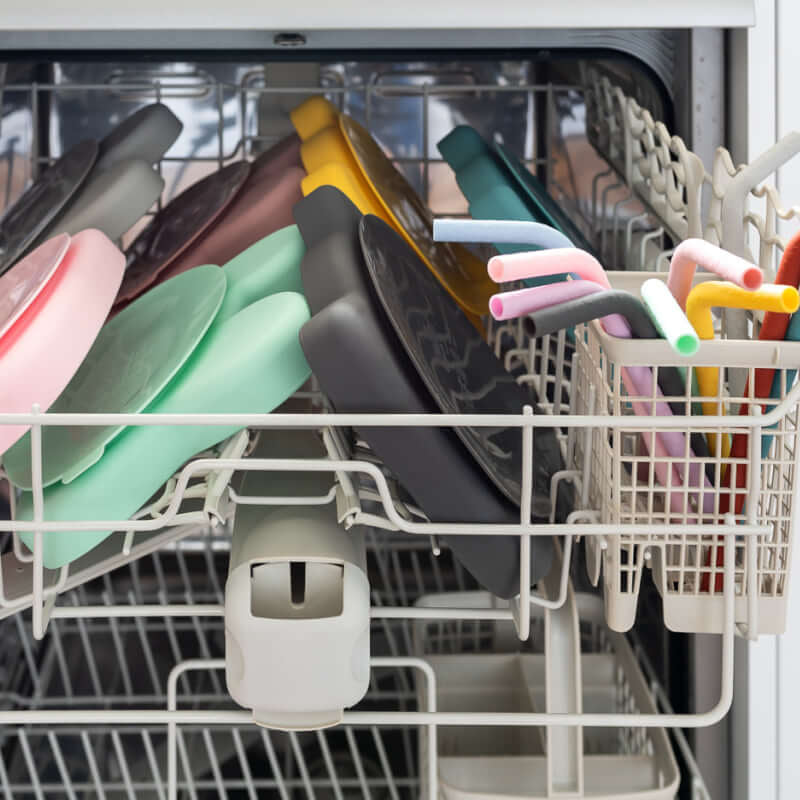 We Might Be Tiny Cat Stickie Plate - Powder Pink